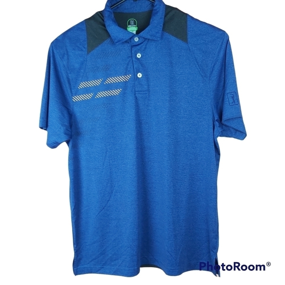 🍄3/50$🍄 PGA TOUR Golf athletic fit polo short sleeve shirt size Large